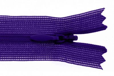 Молния потайная Т3 866, 50 см, капрон, цвет фиолетовый - купить в Дербенте. Цена: 8.62 руб.