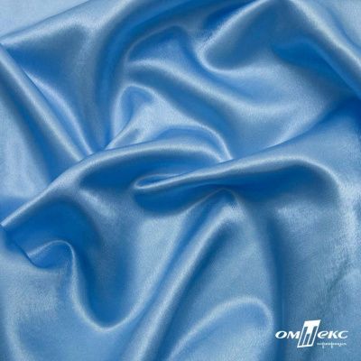 Поли креп-сатин 14-4121, 125 (+/-5) гр/м2, шир.150см, цвет голубой - купить в Дербенте. Цена 155.57 руб.